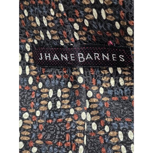 Jhane Barnes Tie Men's Geometric 100% Silk Necktie Handmade In Japan 58x4" - Picture 4 of 6